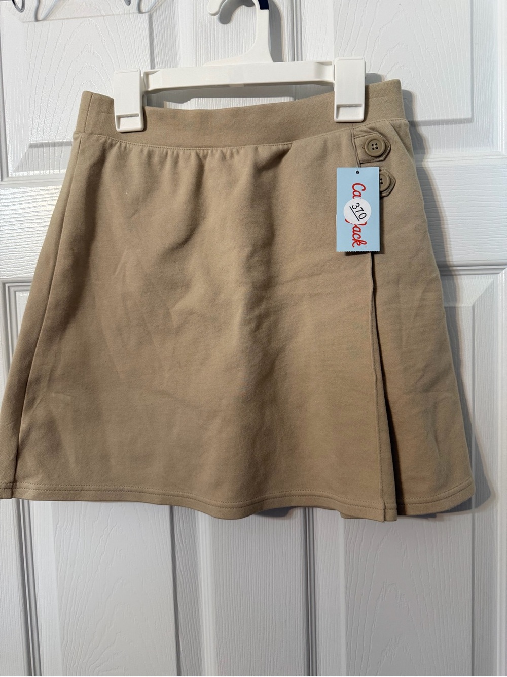 Cat & Jack Khaki Beige Skort with Side Button Detail